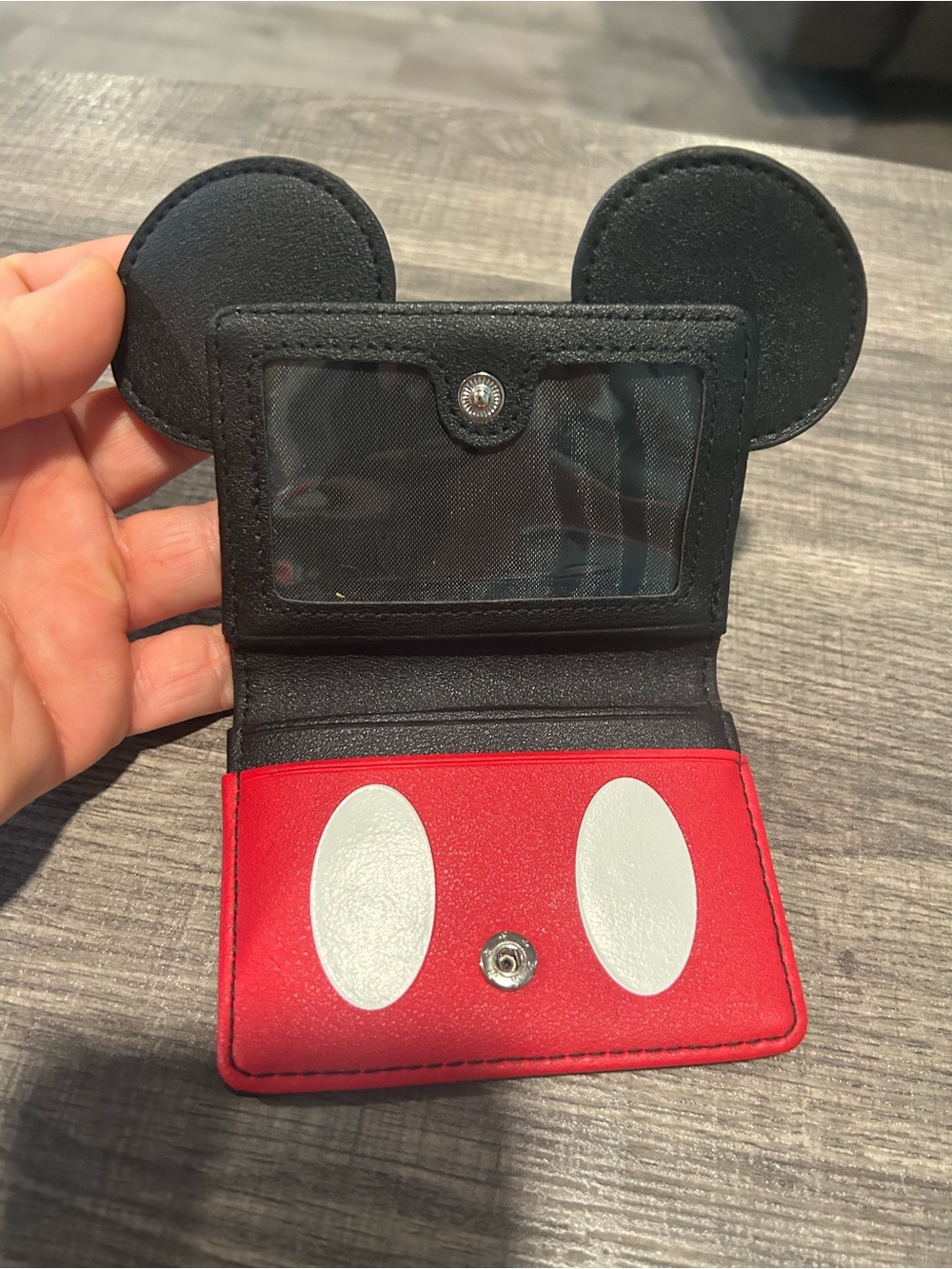 Mickey Mouse Black Ear-Accent Wallet - Picture 2 of 5